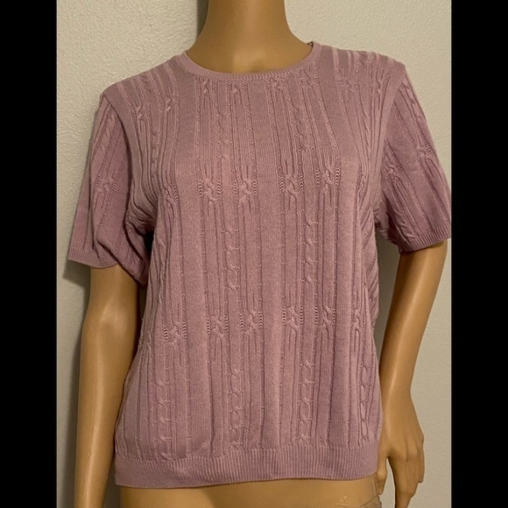 Alfred Dunner short sleeves sweater top size LP